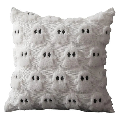 Funda de almohada suave de terror de murciélago fantasma de calabaza de dibujos animados