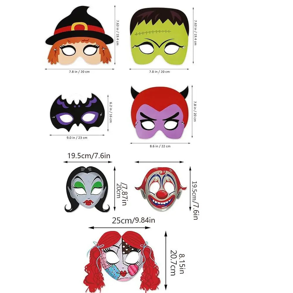 Funny Skull Halloween Paper Mask Cat Ghost Ghost Face Mask Scary Paper Cosplay Mask Cosplay Masquerade