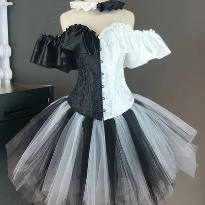 Clown Cosplay Costume - circus corset and skirt set