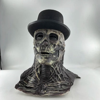 Halloween Scary Skull Mask Halloween Party Carnival Cosplay Prop Novelty Realistic Skull Latex Mask Evil Red Skull Headgear