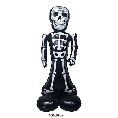 Halloween Party Decor Foil Balloon Skeleton Spider Pumpkin Bloody Eyes Skull Balloon Happy Halloween Party Decor Supplies