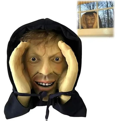 PVC Scary Peeper Freak Sticker Indoor And Outdoor Spooky House Party Scares Window Sticker Window Hanging Mask