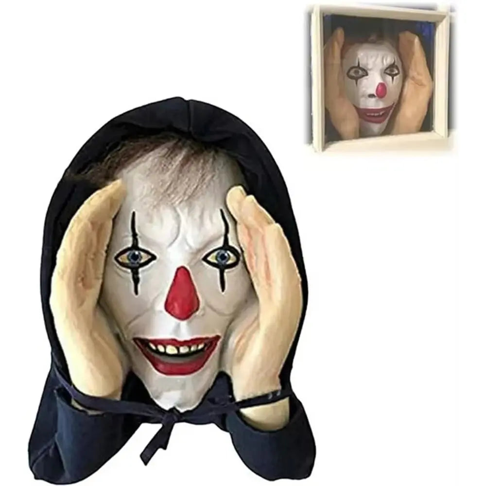 PVC Scary Peeper Freak Sticker Indoor And Outdoor Spooky House Party Scares Window Sticker Window Hanging Mask