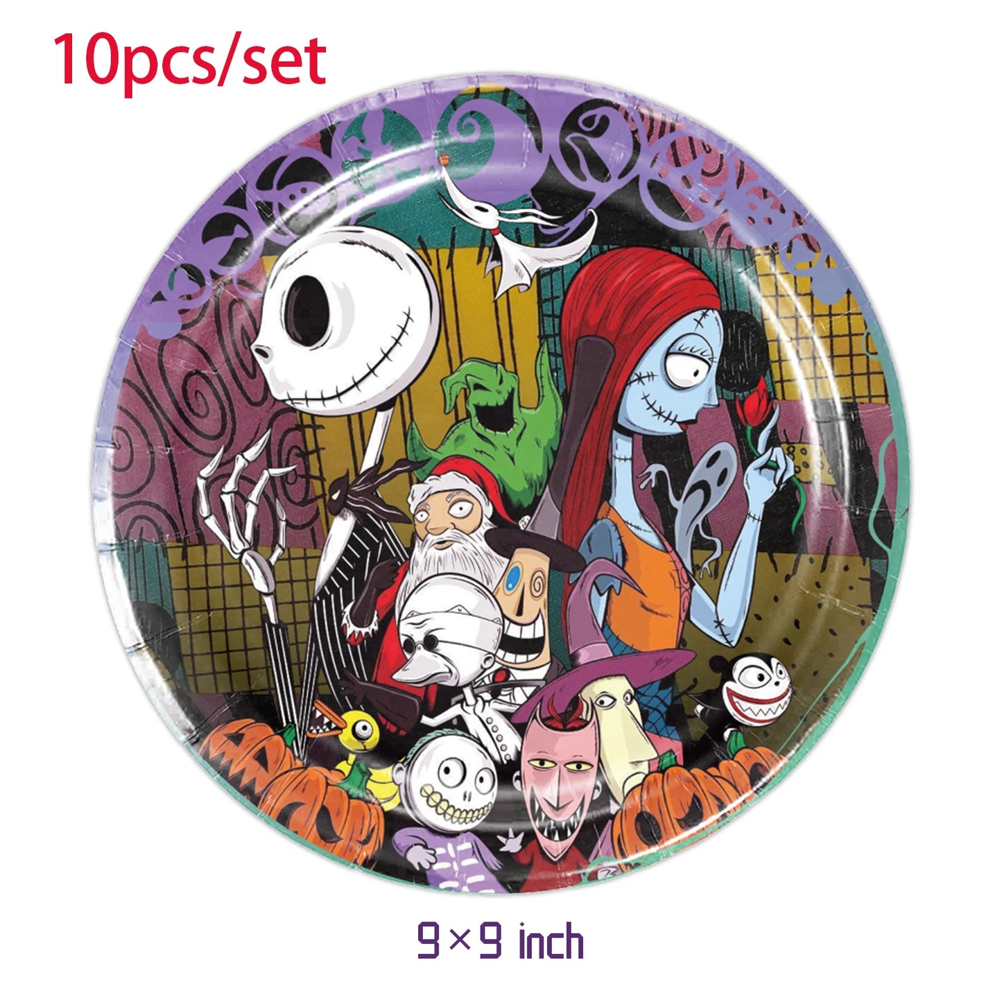 Halloween The Nightmare Before Christmas Birthday Party Decoration Balloon Banner Tableware Cake Topper Party Supplies
