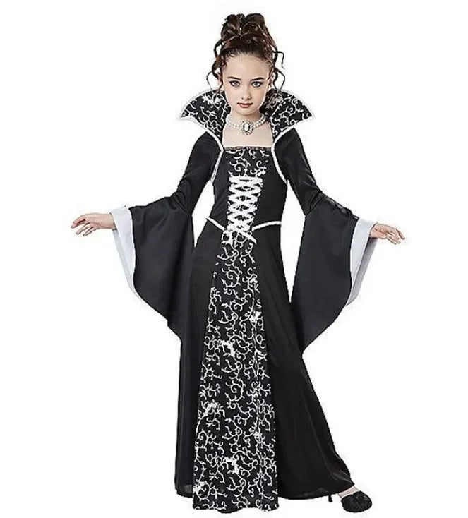 Girls Vampire Witch Costume - kids performance outfit