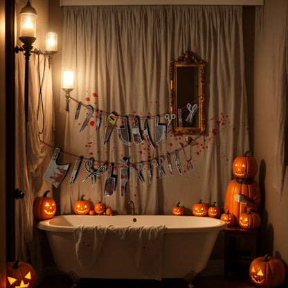 Insane Asylum Halloween Decor - spooky prop set