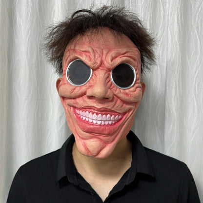 Scary Smile Black Hole Half Face Mask Horror Halloween Cosplay Mask Funny Creepy Party Costume Props Adult Masquerade Masks
