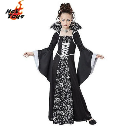 Girls Vampire Witch Costume - kids performance outfit