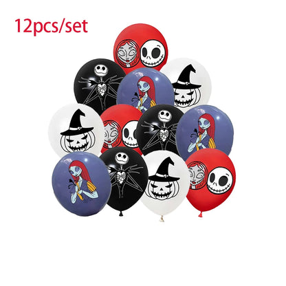 Halloween The Nightmare Before Christmas Birthday Party Decoration Balloon Banner Tableware Cake Topper Party Supplies