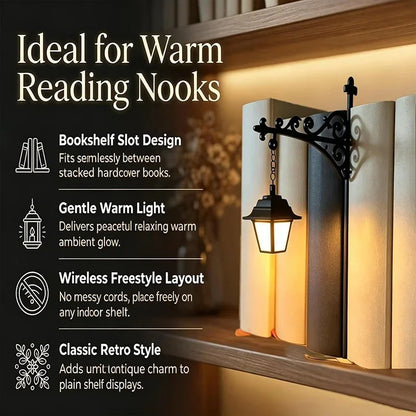 Halloween Hanging Ghost Reading Book Night Light Warm LED Wall Decor Lamp Cute Spooky Ghost Lantern Bedroom Book Ambient Light