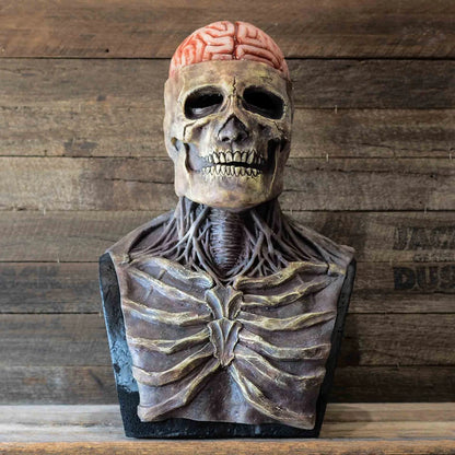 Halloween Scary Skull Mask Halloween Party Carnival Cosplay Prop Novelty Realistic Skull Latex Mask Evil Red Skull Headgear