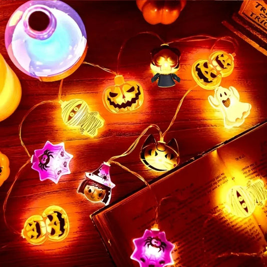 LED Halloween Light String - Mummy Pumpkin Ghost Lantern