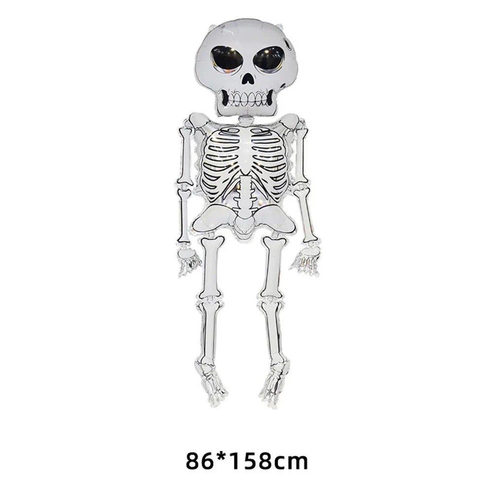 Halloween Party Decor Foil Balloon Skeleton Spider Pumpkin Bloody Eyes Skull Balloon Happy Halloween Party Decor Supplies