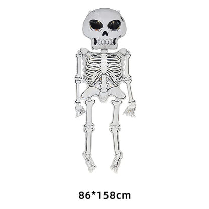 Halloween Party Decor Foil Balloon Skeleton Spider Pumpkin Bloody Eyes Skull Balloon Happy Halloween Party Decor Supplies