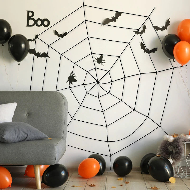 Felpa de simulación de telaraña de Halloween