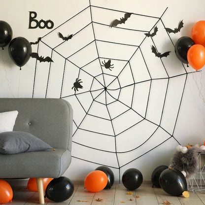 Felpa de simulación de telaraña de Halloween