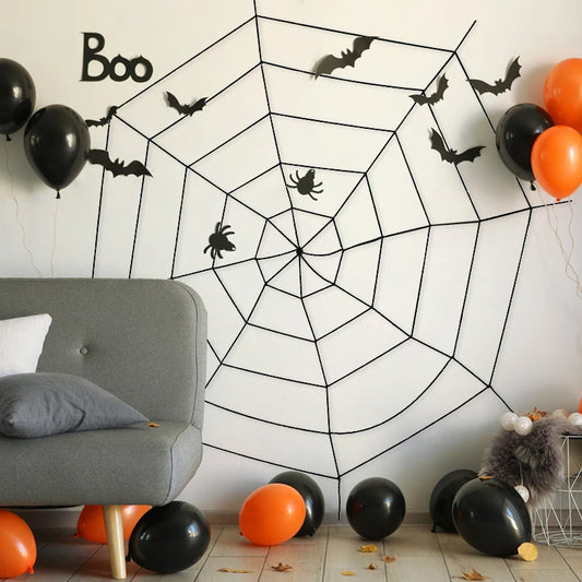 Felpa de simulación de telaraña de Halloween