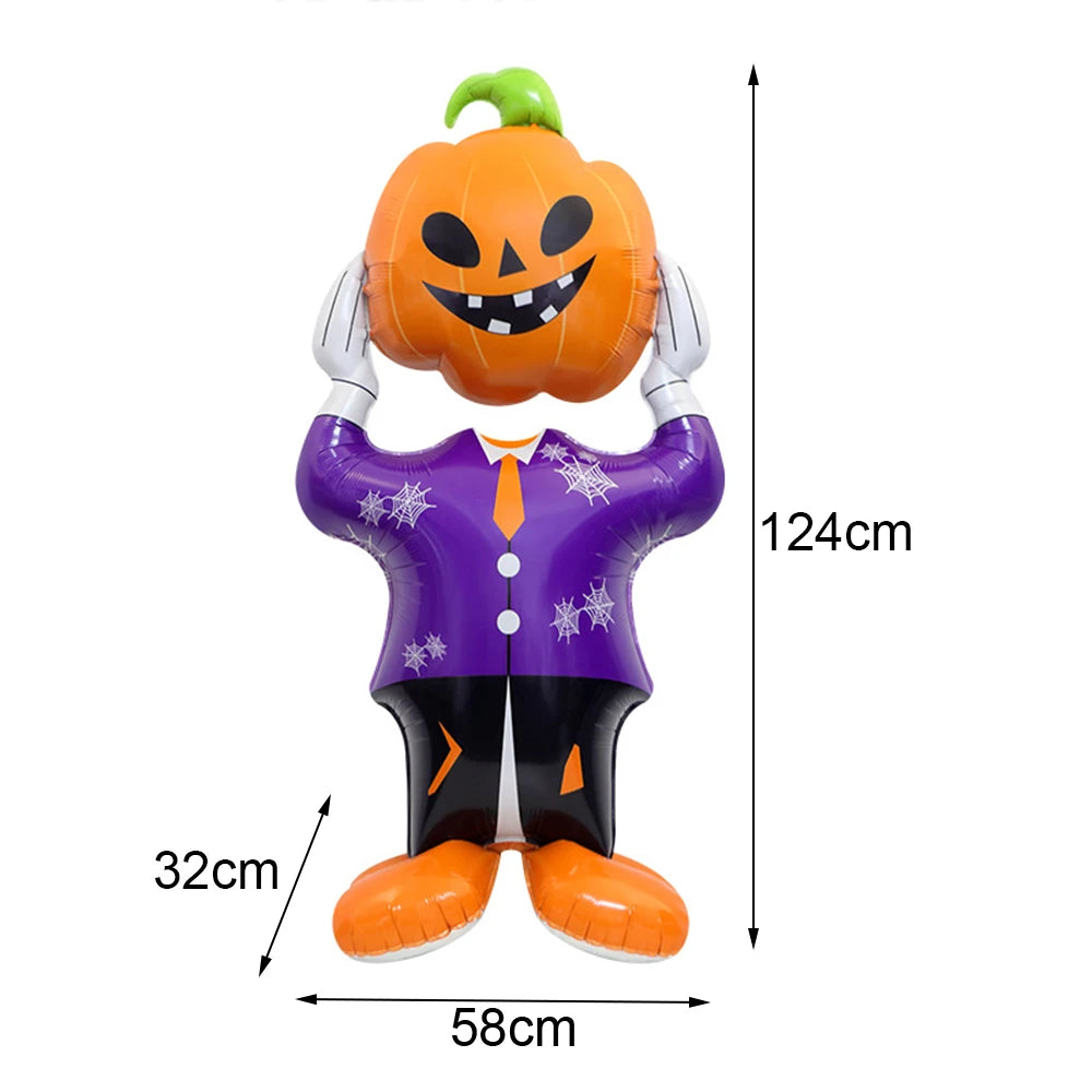 Halloween Party Decor Foil Balloon Skeleton Spider Pumpkin Bloody Eyes Skull Balloon Happy Halloween Party Decor Supplies