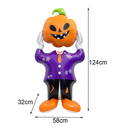 Halloween Party Decor Foil Balloon Skeleton Spider Pumpkin Bloody Eyes Skull Balloon Happy Halloween Party Decor Supplies