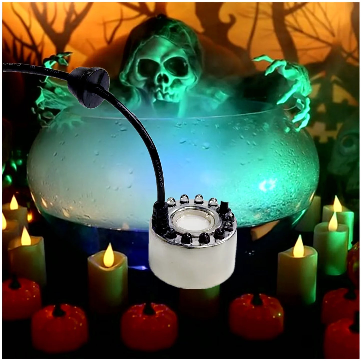 Mini Fog Machine with LED Lights - Halloween fogger