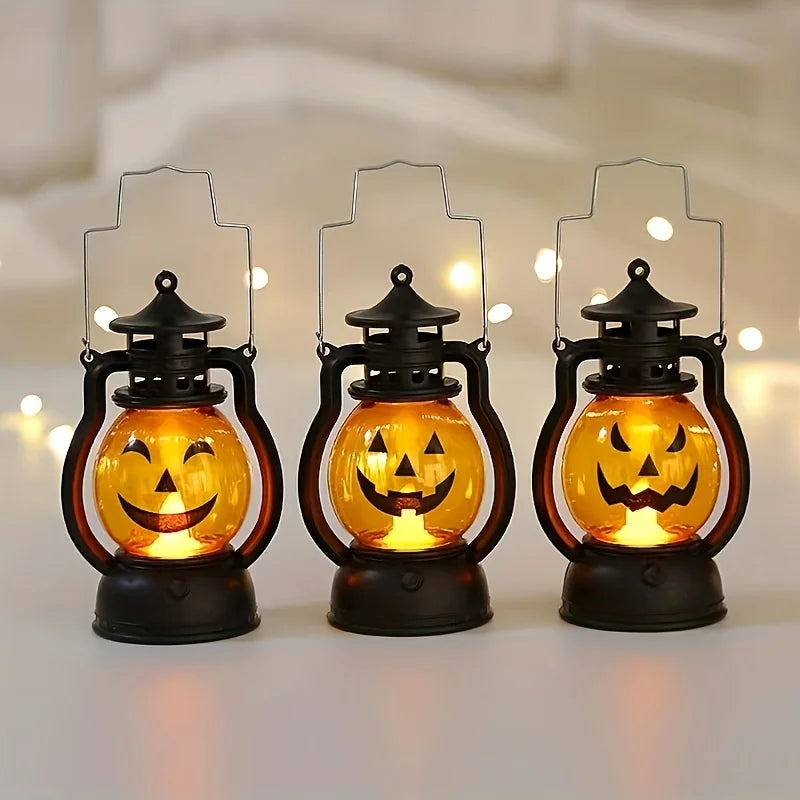 Halloween Hanging Pumpkin Lantern LED Ghost Lamp