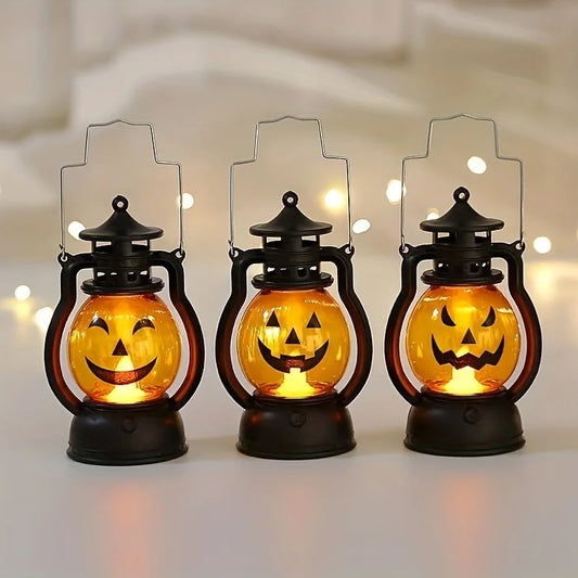 Halloween Hanging Pumpkin Lantern LED Ghost Lamp