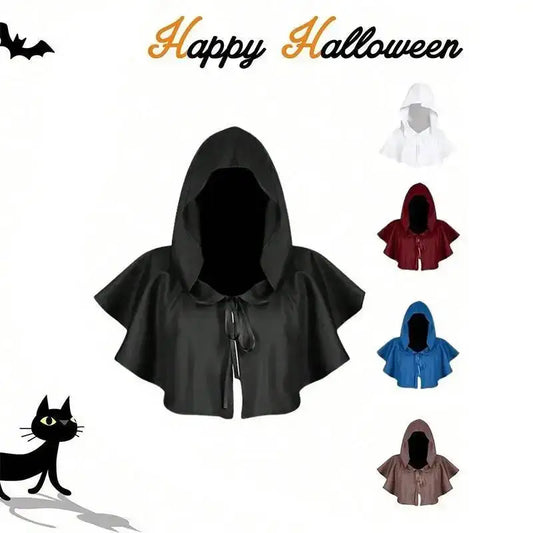 Artículos populares de Halloween: sombreros con máscaras, disfraces retro, capas con capucha, disfraces de magos y brujas para cosplay, gorros unisex.