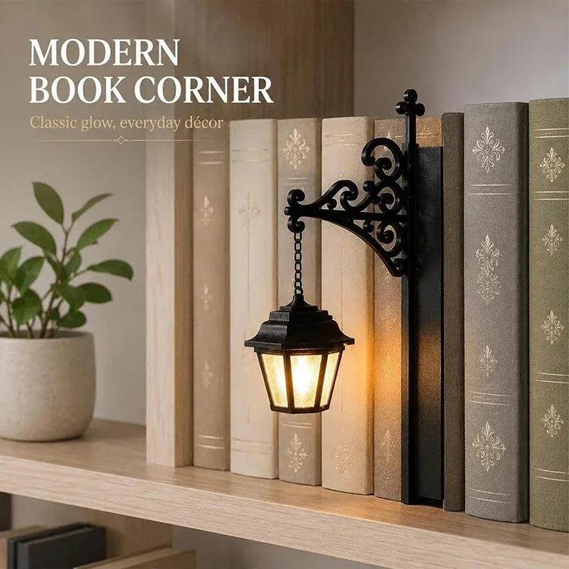 Halloween Hanging Ghost Reading Book Night Light Warm LED Wall Decor Lamp Cute Spooky Ghost Lantern Bedroom Book Ambient Light