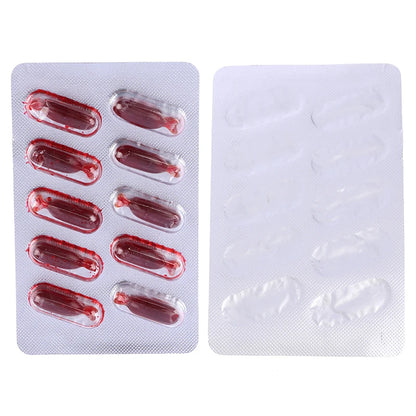 10Pcs Fake Blood Pill Vampire Toy Capsules Horror Funny Toy Halloween Prank Toy