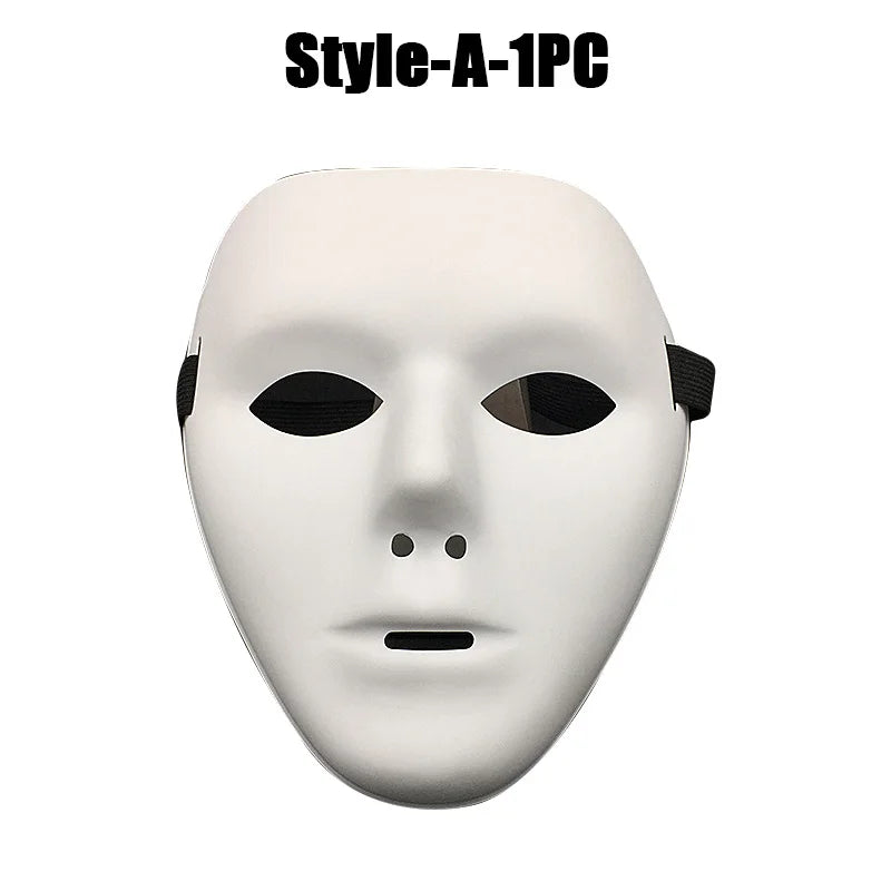 1-10PCS Hand Painted Halloween Masquerade Mask Full Face Scary Party Costume Props for Cosplay Carnival Role Play Festival