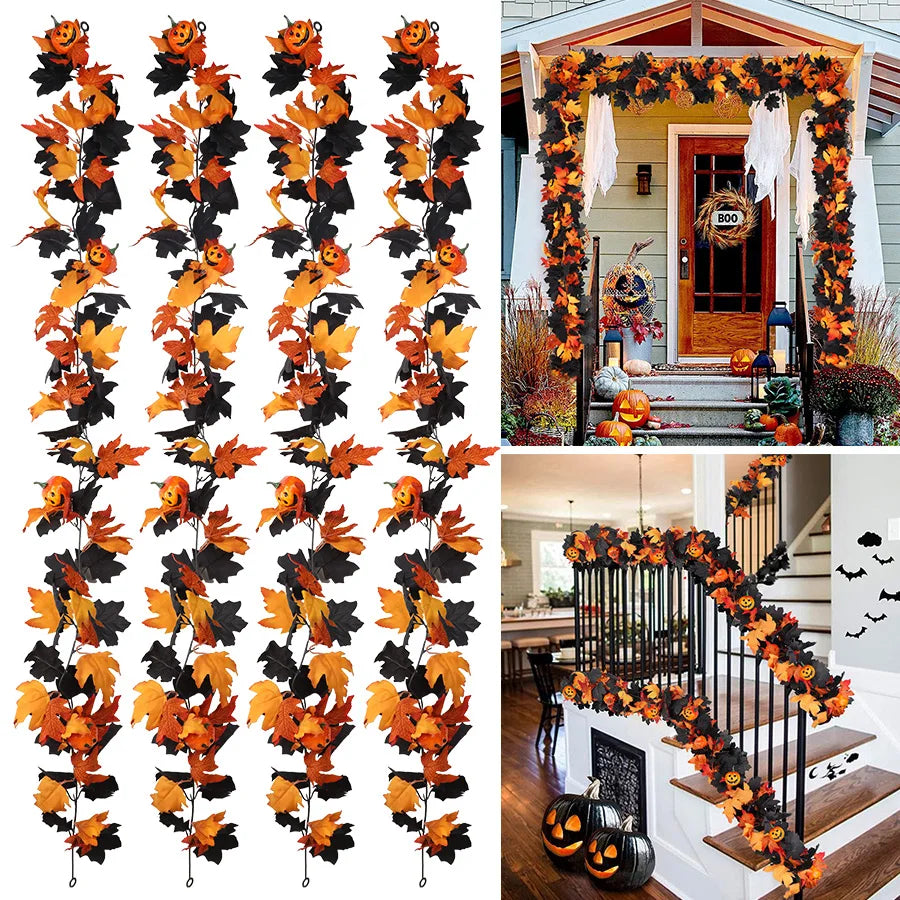 Fall Pumpkin Vine Garland - Thanksgiving mantle decor