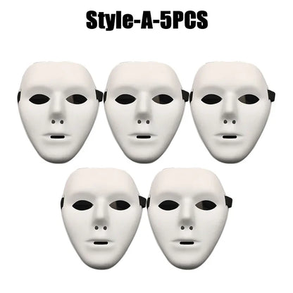 1-10PCS Hand Painted Halloween Masquerade Mask Full Face Scary Party Costume Props for Cosplay Carnival Role Play Festival