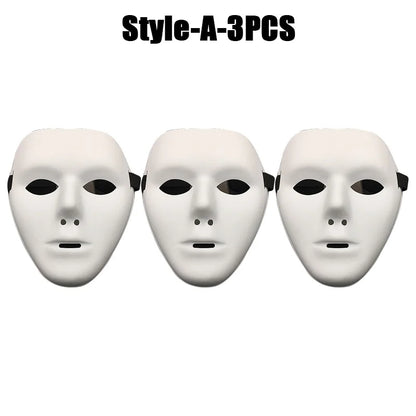 1-10PCS Hand Painted Halloween Masquerade Mask Full Face Scary Party Costume Props for Cosplay Carnival Role Play Festival