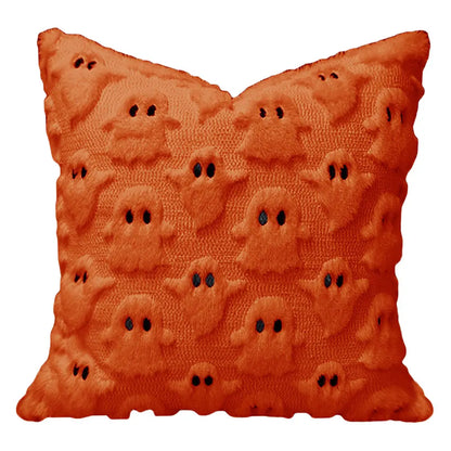 Funda de almohada suave de terror de murciélago fantasma de calabaza de dibujos animados