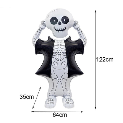Halloween Party Decor Foil Balloon Skeleton Spider Pumpkin Bloody Eyes Skull Balloon Happy Halloween Party Decor Supplies