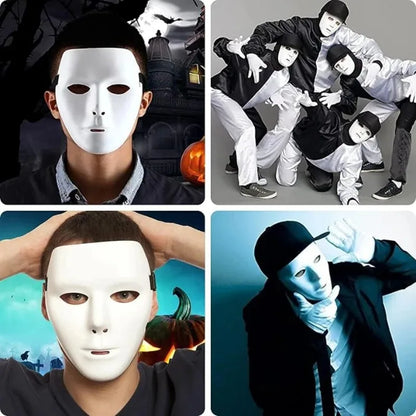 1-10PCS Hand Painted Halloween Masquerade Mask Full Face Scary Party Costume Props for Cosplay Carnival Role Play Festival