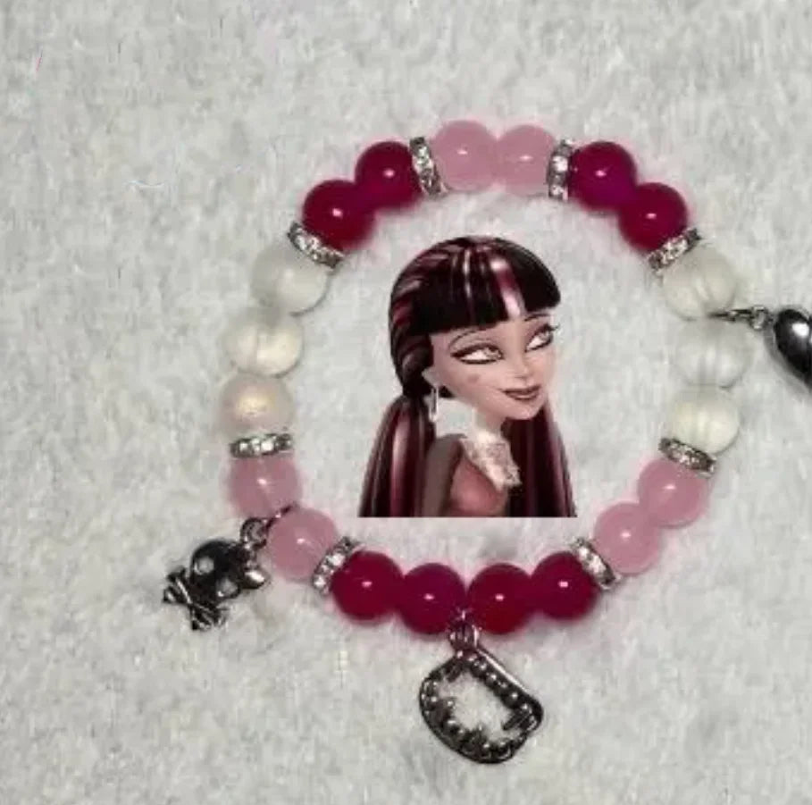 Dracula and Elisasabat matching bracelets, anime friendship bracelets, Halloween gifts