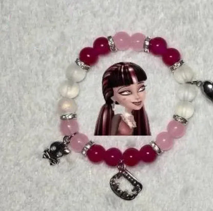Dracula and Elisasabat matching bracelets, anime friendship bracelets, Halloween gifts