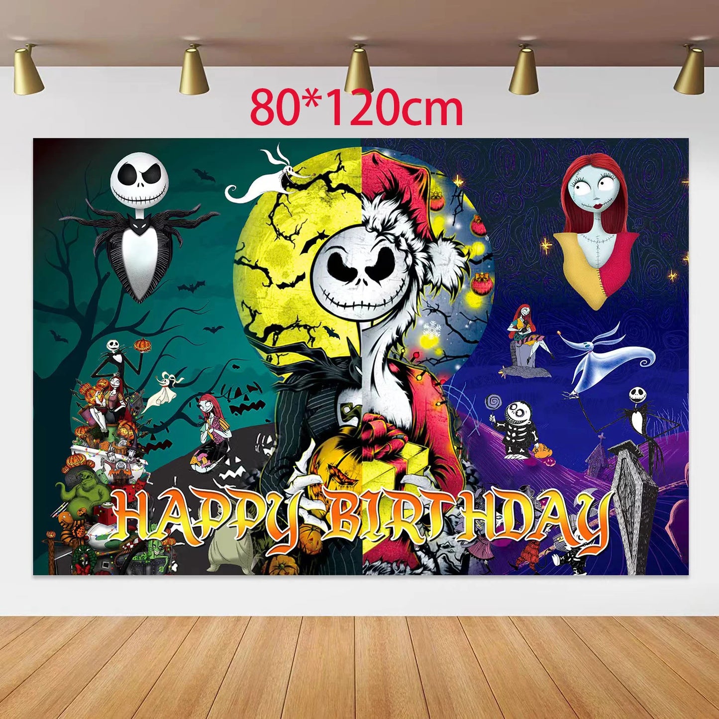 Halloween The Nightmare Before Christmas Birthday Party Decoration Balloon Banner Tableware Cake Topper Party Supplies