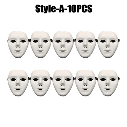 1-10PCS Hand Painted Halloween Masquerade Mask Full Face Scary Party Costume Props for Cosplay Carnival Role Play Festival