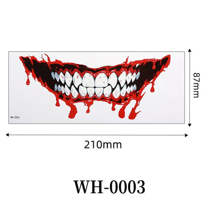 Big Mouth Tattoo Stickers 3D Creepy Lip & Body Decals for Party Makeup Horror DIY Fake Wounds & Scars For Halloween Party Tool