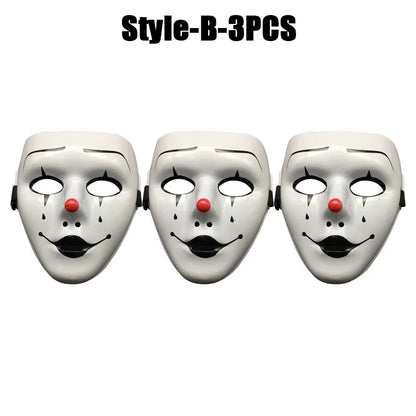 1-10PCS Hand Painted Halloween Masquerade Mask Full Face Scary Party Costume Props for Cosplay Carnival Role Play Festival
