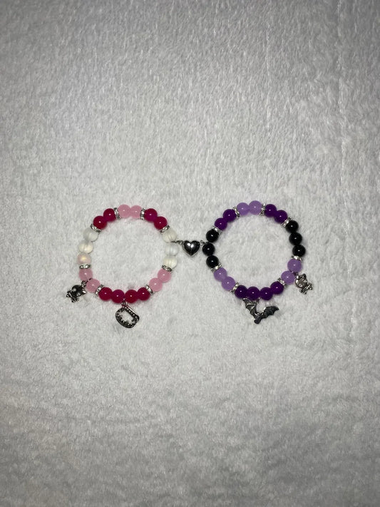 Pulseras a juego de Drácula y Elisasabat, pulseras de la amistad de anime, regalos de Halloween