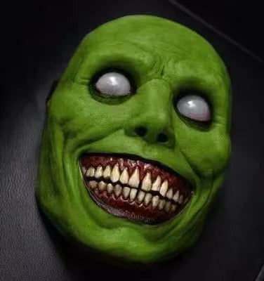 Scary Demon Halloween Mask Creepy White Face Cover Cosplay Prop for Haunted House Horror Party Costume Dress Up