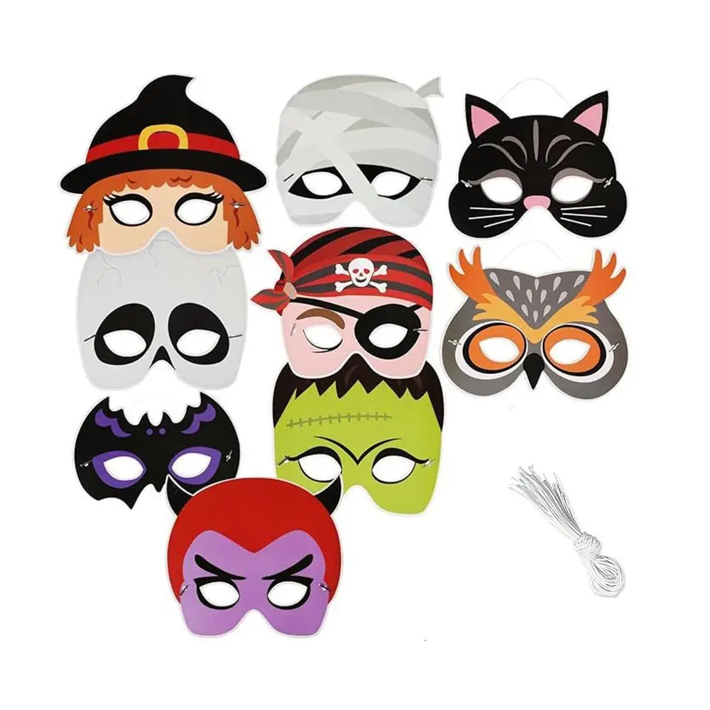 Funny Skull Halloween Paper Mask Cat Ghost Ghost Face Mask Scary Paper Cosplay Mask Cosplay Masquerade