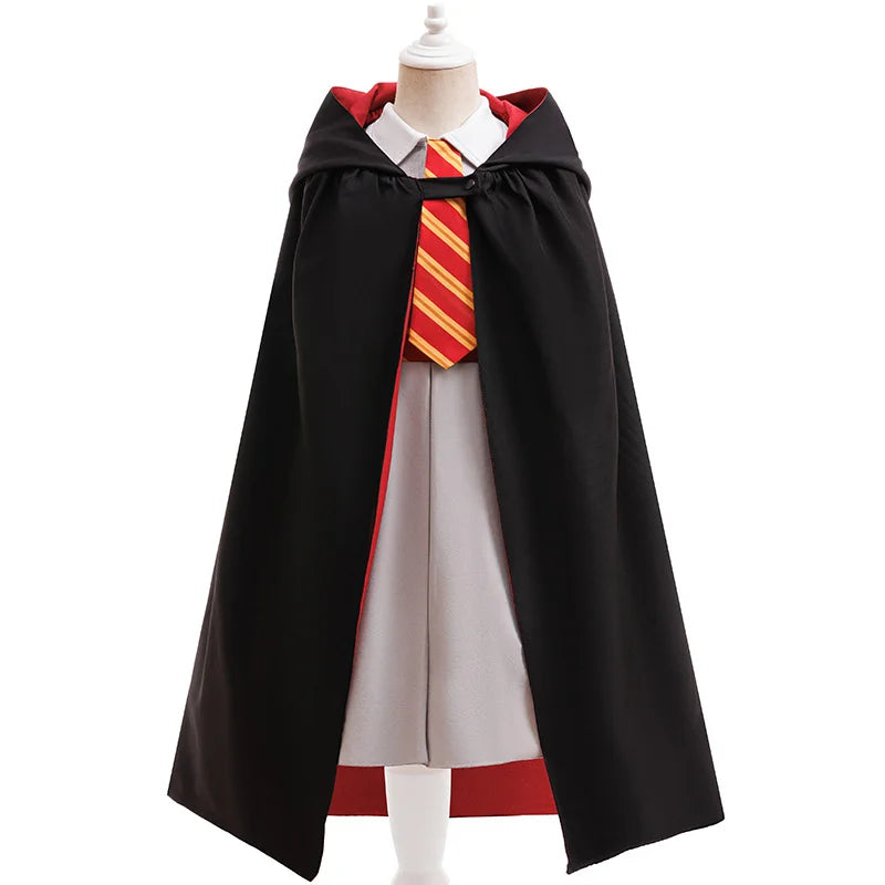 Magic School Costume - girls striped top and cape set