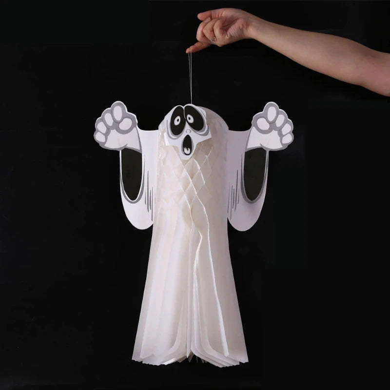 Halloween Three-Dimensional Ghost Pendant Bar Party Decoration Supplies Haunted House Horror Paper Pendant