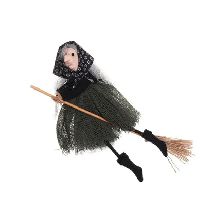 Bruja Colgante Divertida y Linda, Decoración de Bruja para Escoba, Artesanía