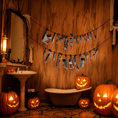 Insane Asylum Halloween Decor - spooky prop set