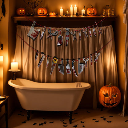 Insane Asylum Halloween Decor - spooky prop set